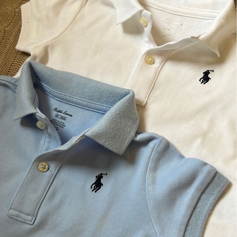 Camisa Ralph Lauren Original Polo Branca Infantil