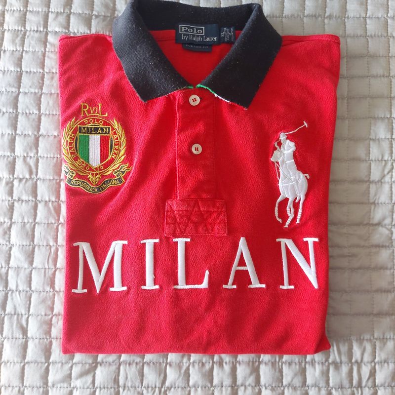 Camisa Polo Ralph Lauren Milan Italy Vermelha | Camisa Masculina