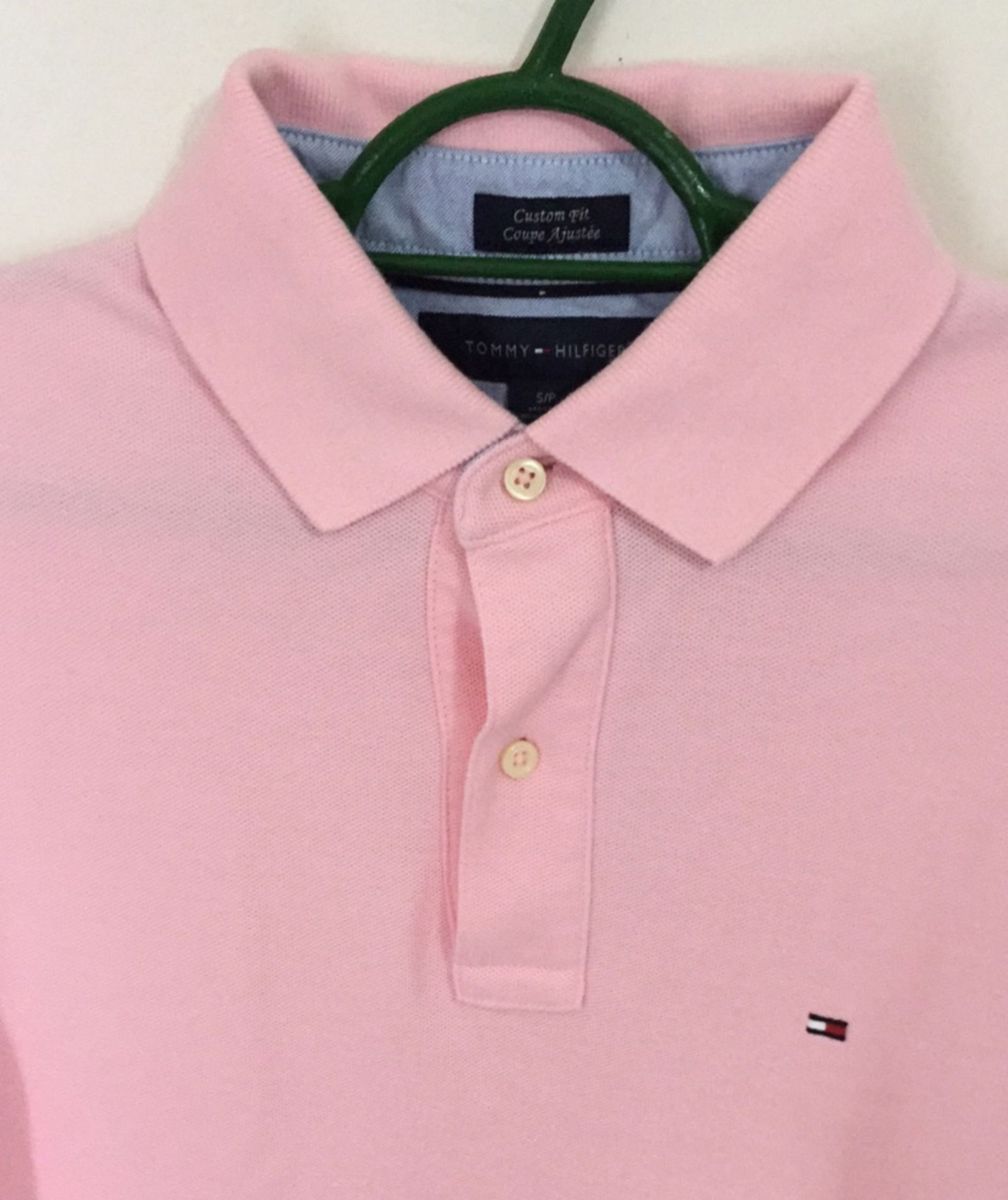 camisa tommy hilfiger rosa