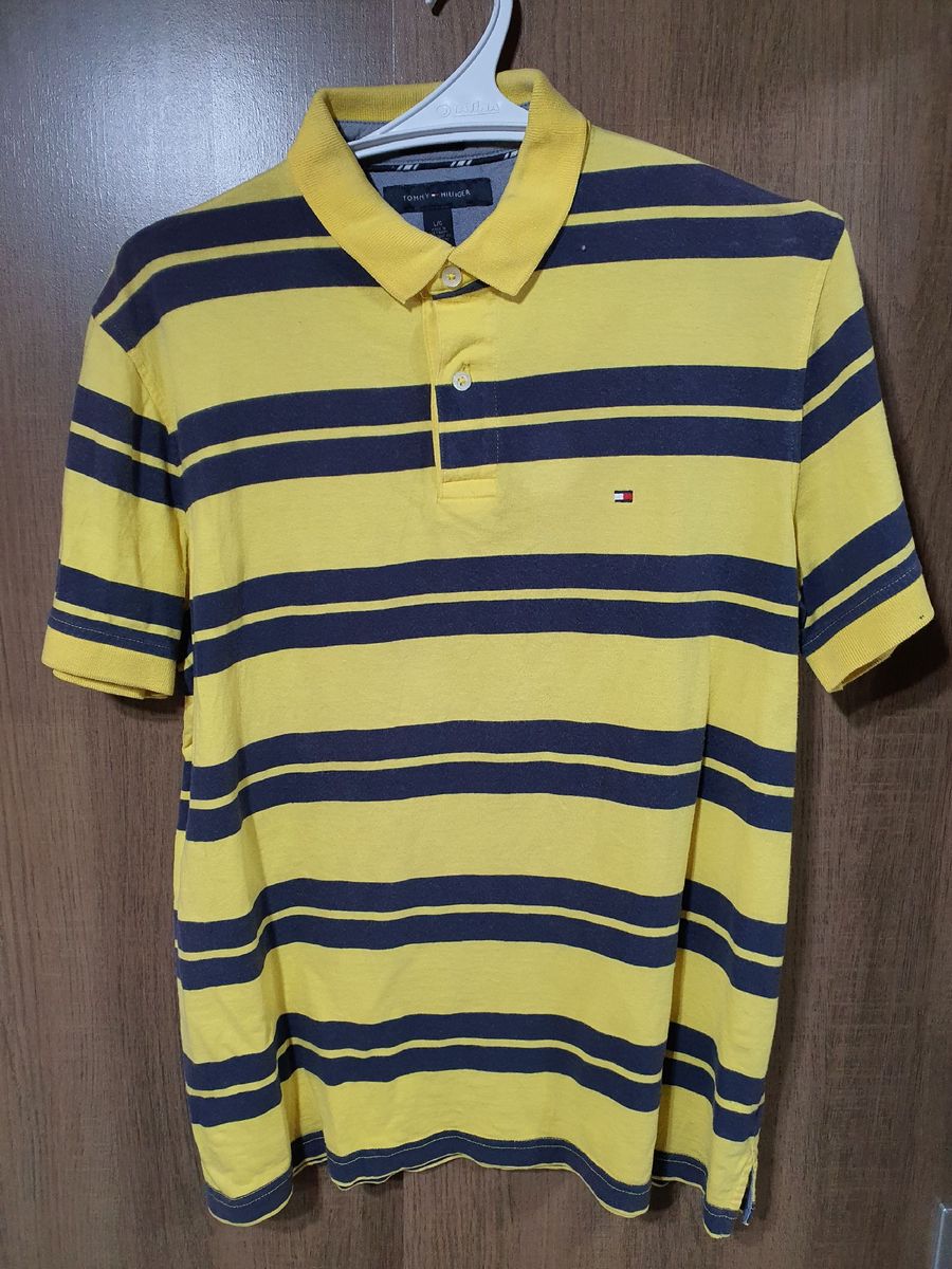 camisa polo tommy hilfiger masculina amarela