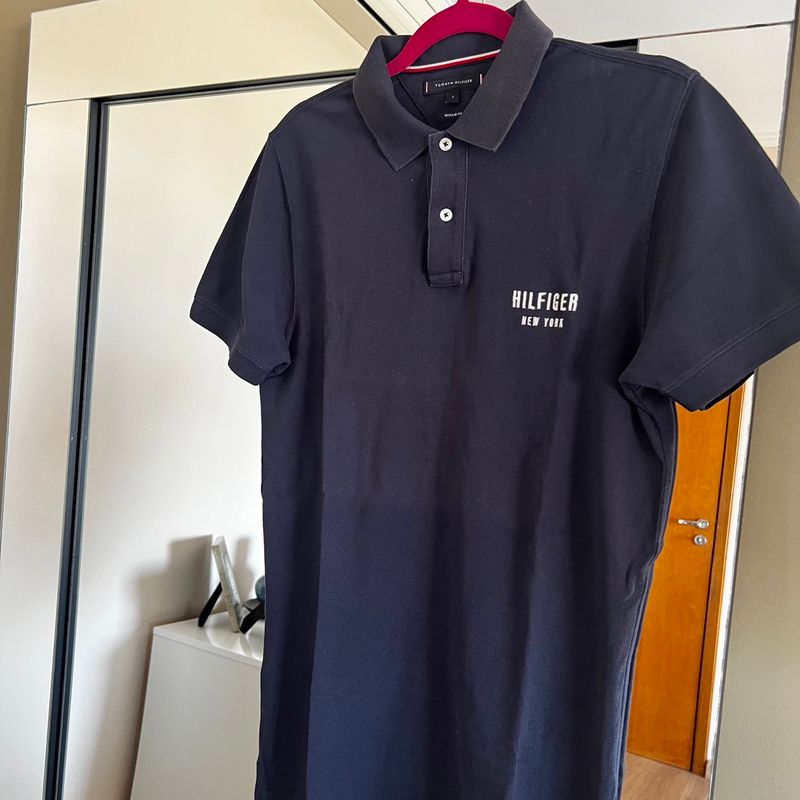 Tommy Hilfiger NYC Logo Polo Shirt Navy