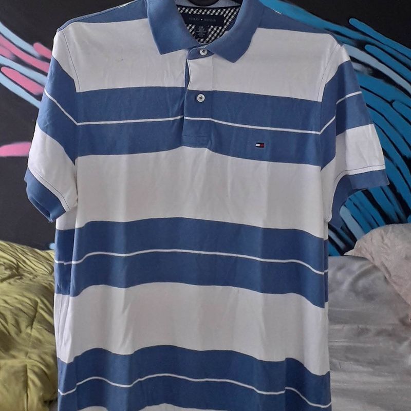 Camisa Tommy Hilfiger Masculina Azul