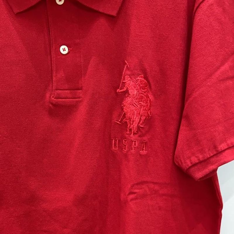 Camisa U.S. Polo Assn Masculina Tricoline Regular Classic Red Icon