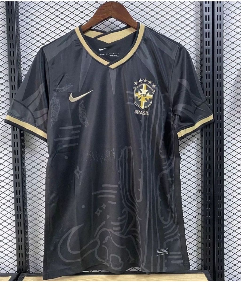 Camisa Brasil Preta, Camiseta Masculina Nunca Usado 95415256