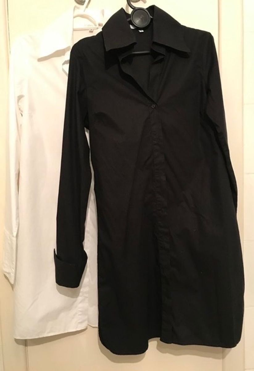 chemise preta longa