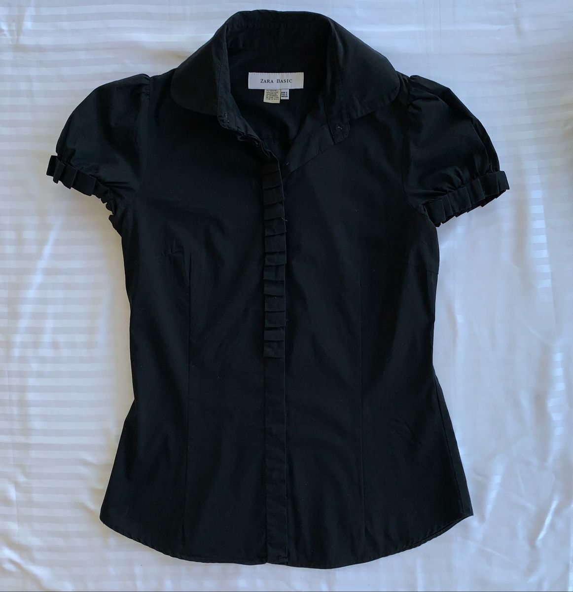 camisa preta zara