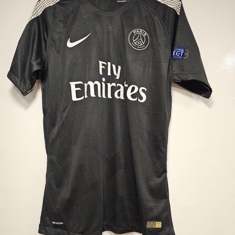 Camisa Psg Preta M Cavani 9 Champions League Completa Jogador