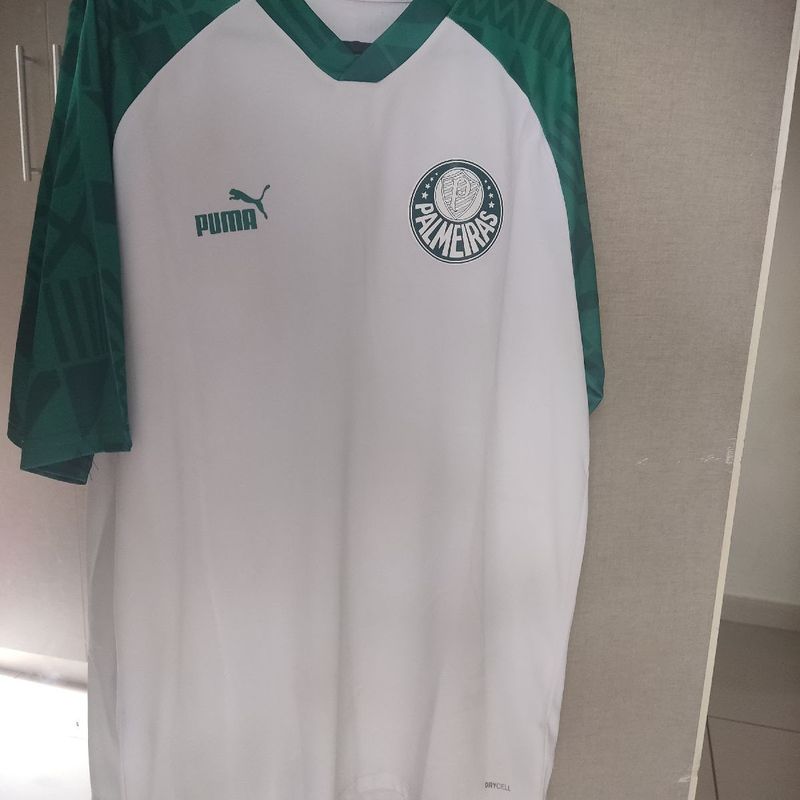 Camisa Pré Jogo Palmeiras 2023/2024 Branca Torcedor Puma Masculina