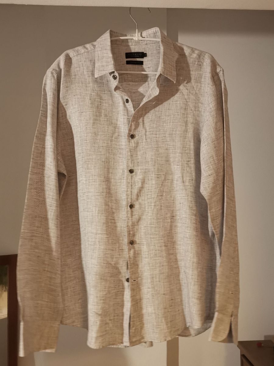 camisa de puro linho masculina