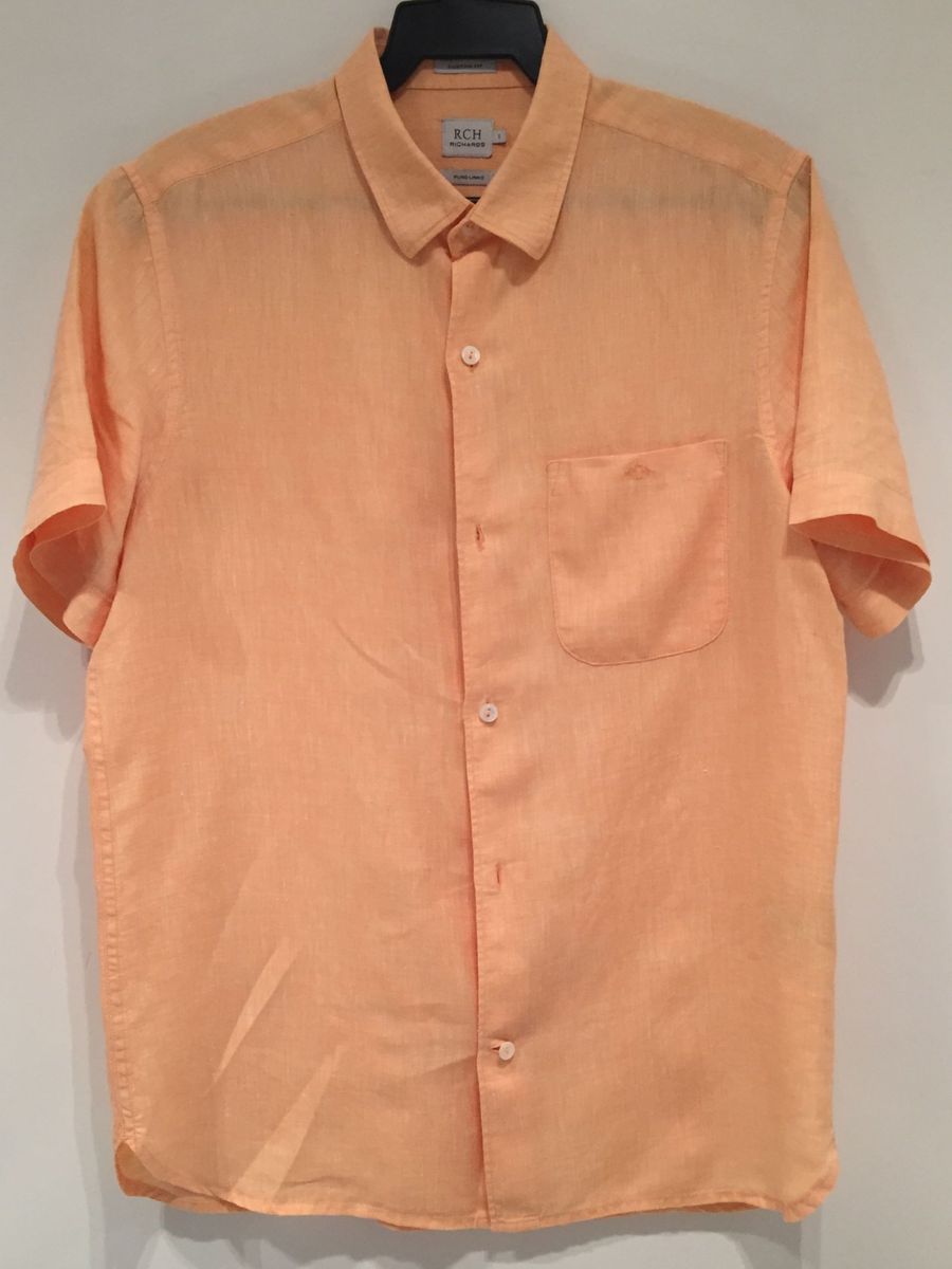 camisa puro linho masculina