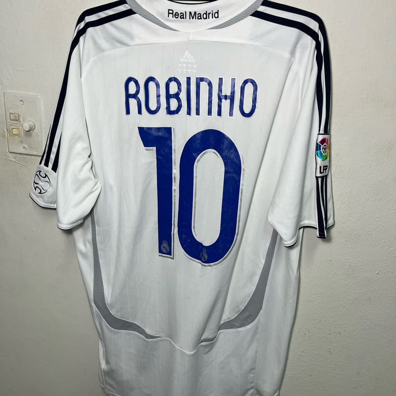 Camisa Rara Real Madrid 2006/2007 Adidas G #10 Robinho | Camisa