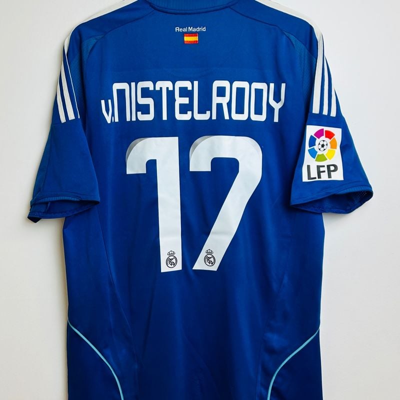 Camisa Real Madrid 2008/09 Uniforme 2 Van Nistelrooy #17 La