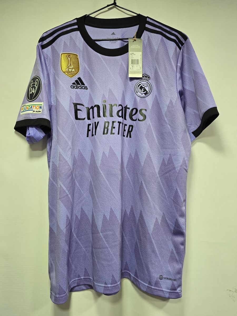 Camisa Real Madrid Away 22-23 Modric 10 Champions Na Etiqueta