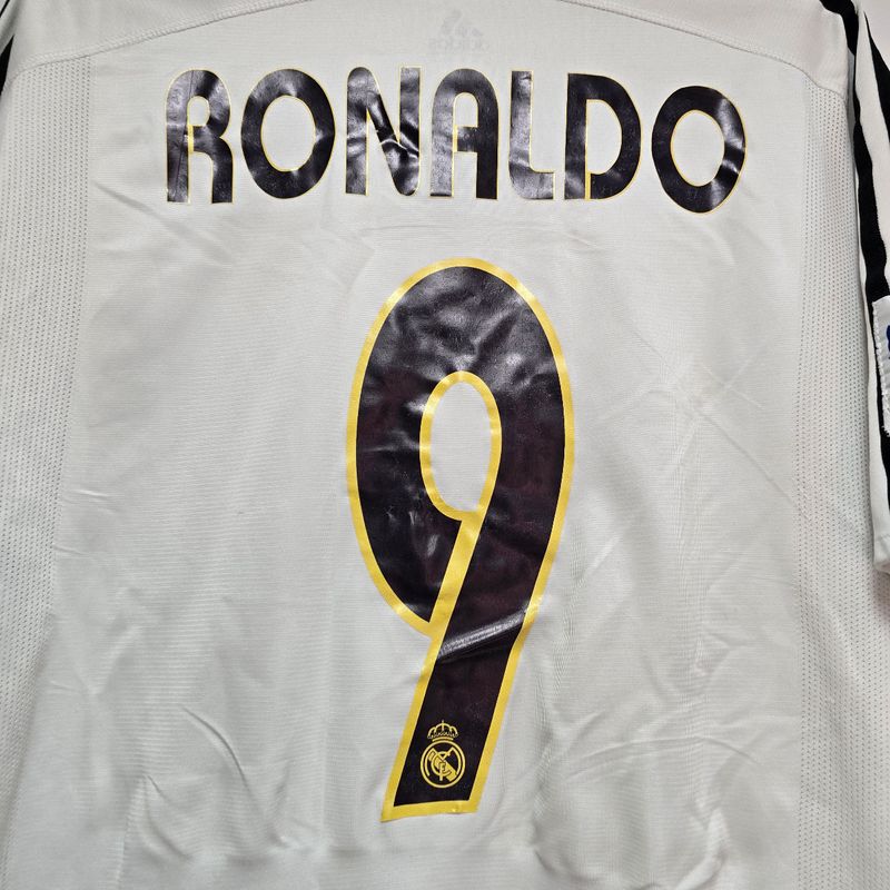 Camisa Real Madrid Home 03-04 Ronaldo 9 Lfp Oficial | Adidas Usado