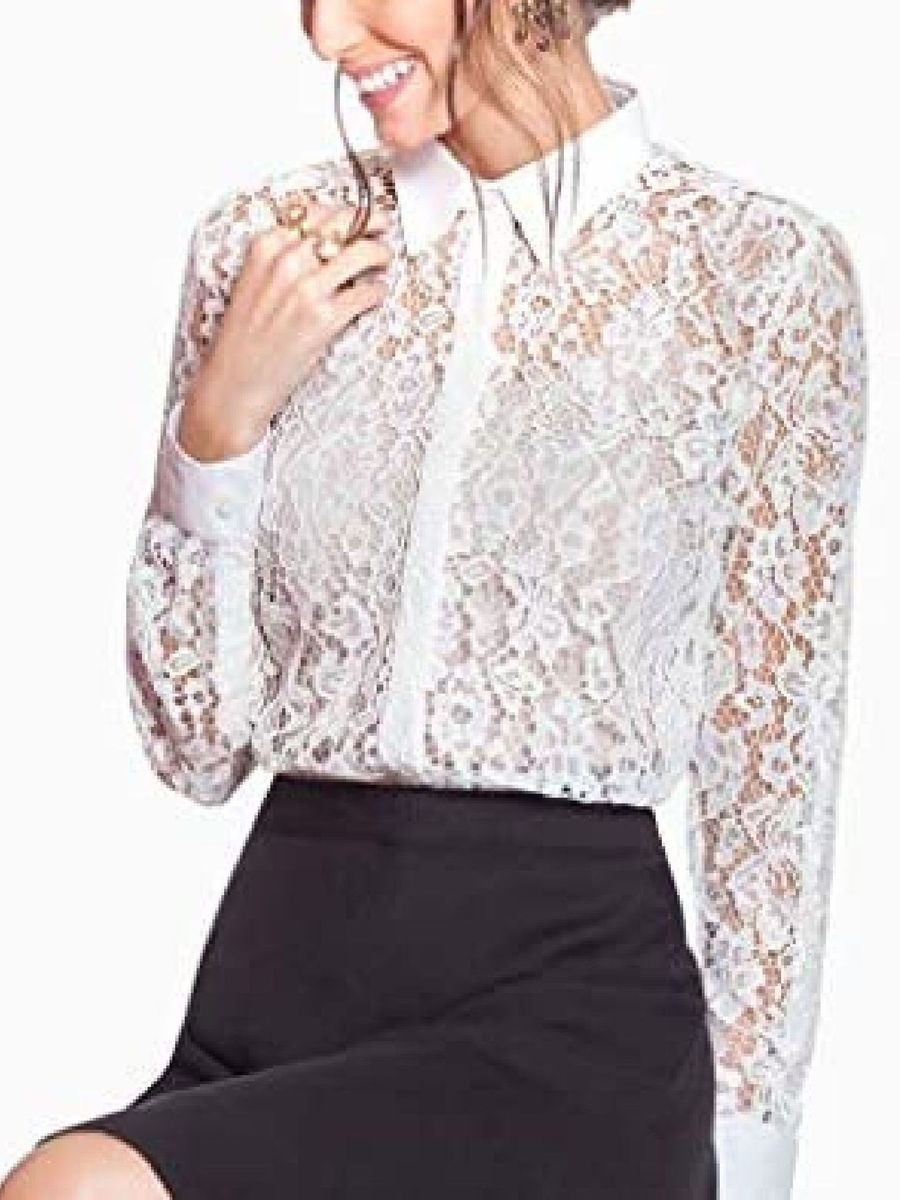 camisa de renda feminina