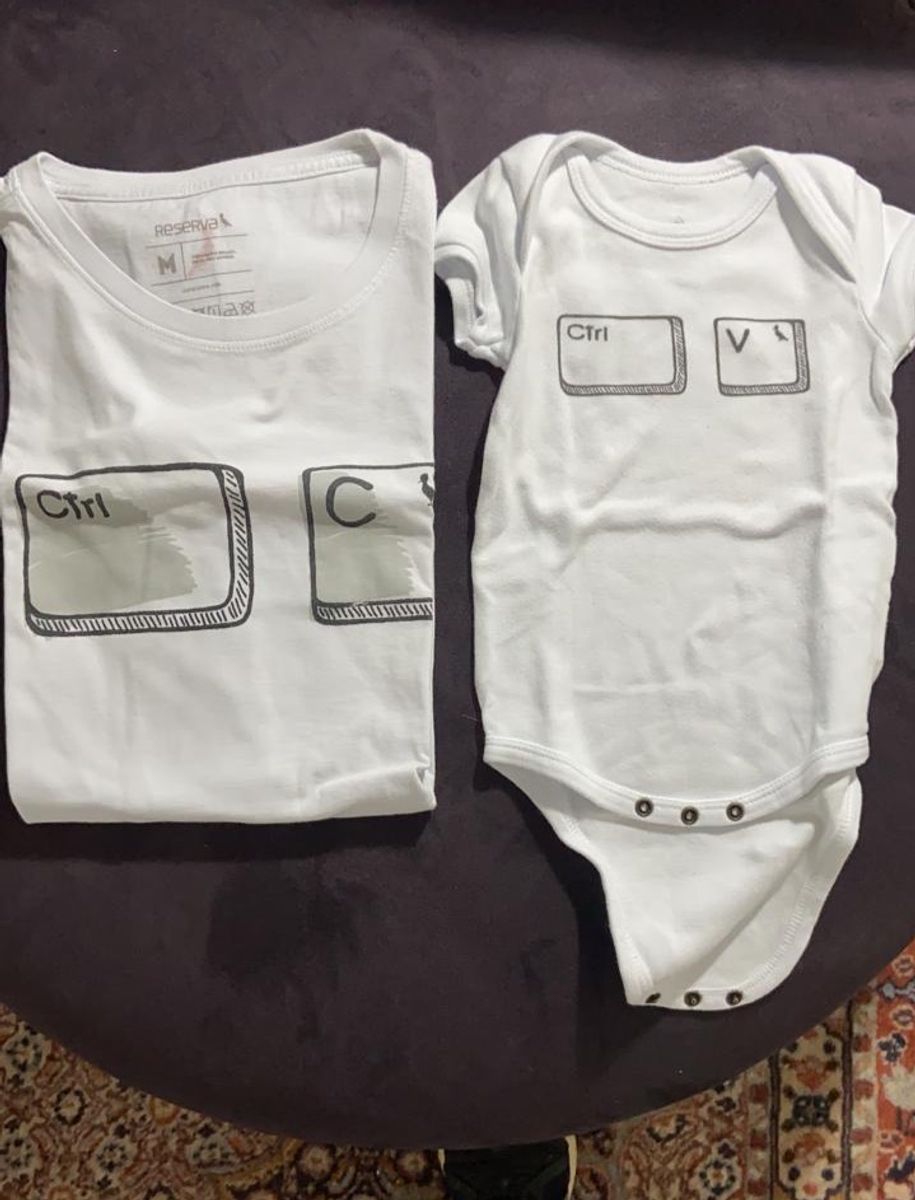 Camisa Reserva Ctrl C Ctrl V Tal Pai Tal Filho Roupa Infantil para