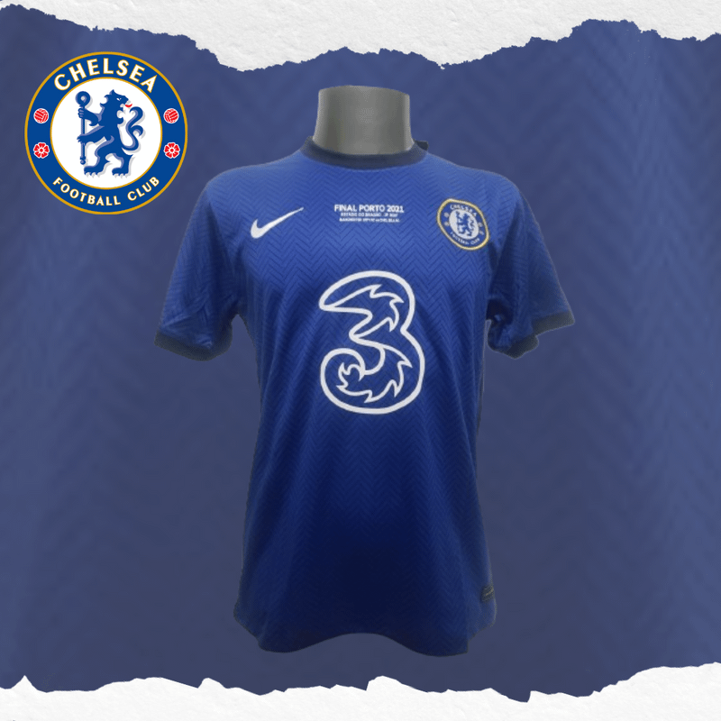 Camisa Retro Chelsea Kante 7 Final da Champions 2021 G 22207