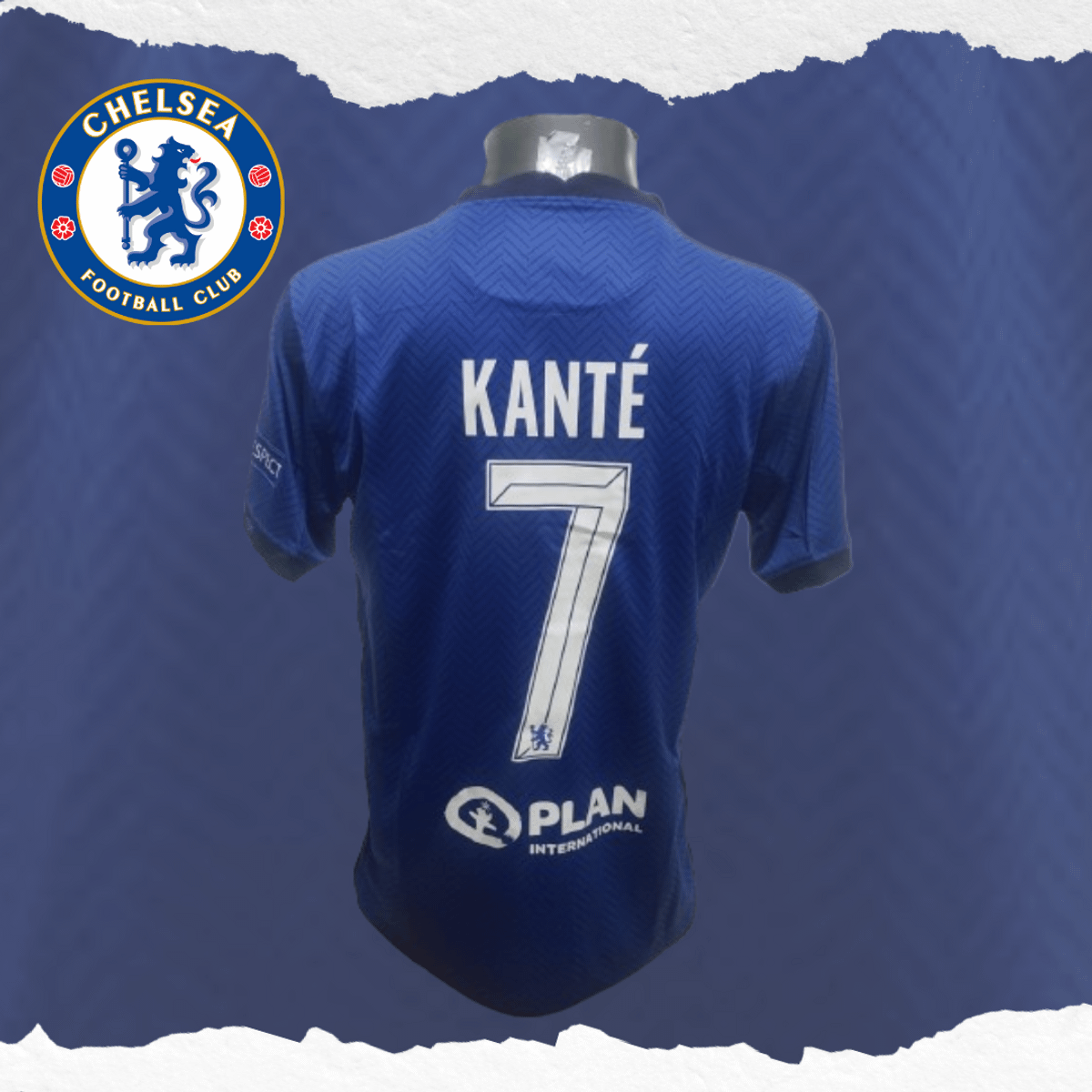 Camisa Retro Chelsea Kante 7 Final da Champions 2021 G 22207