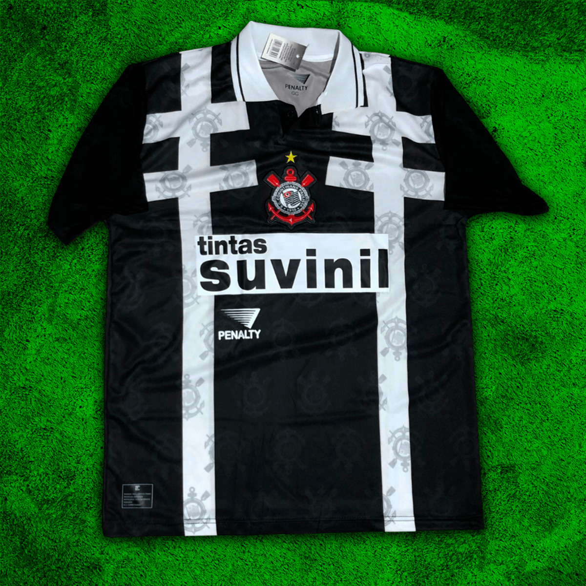 Camisa Retro Corinthians 1995 Tintas Suvinil | Camisa Masculina Penalty ...