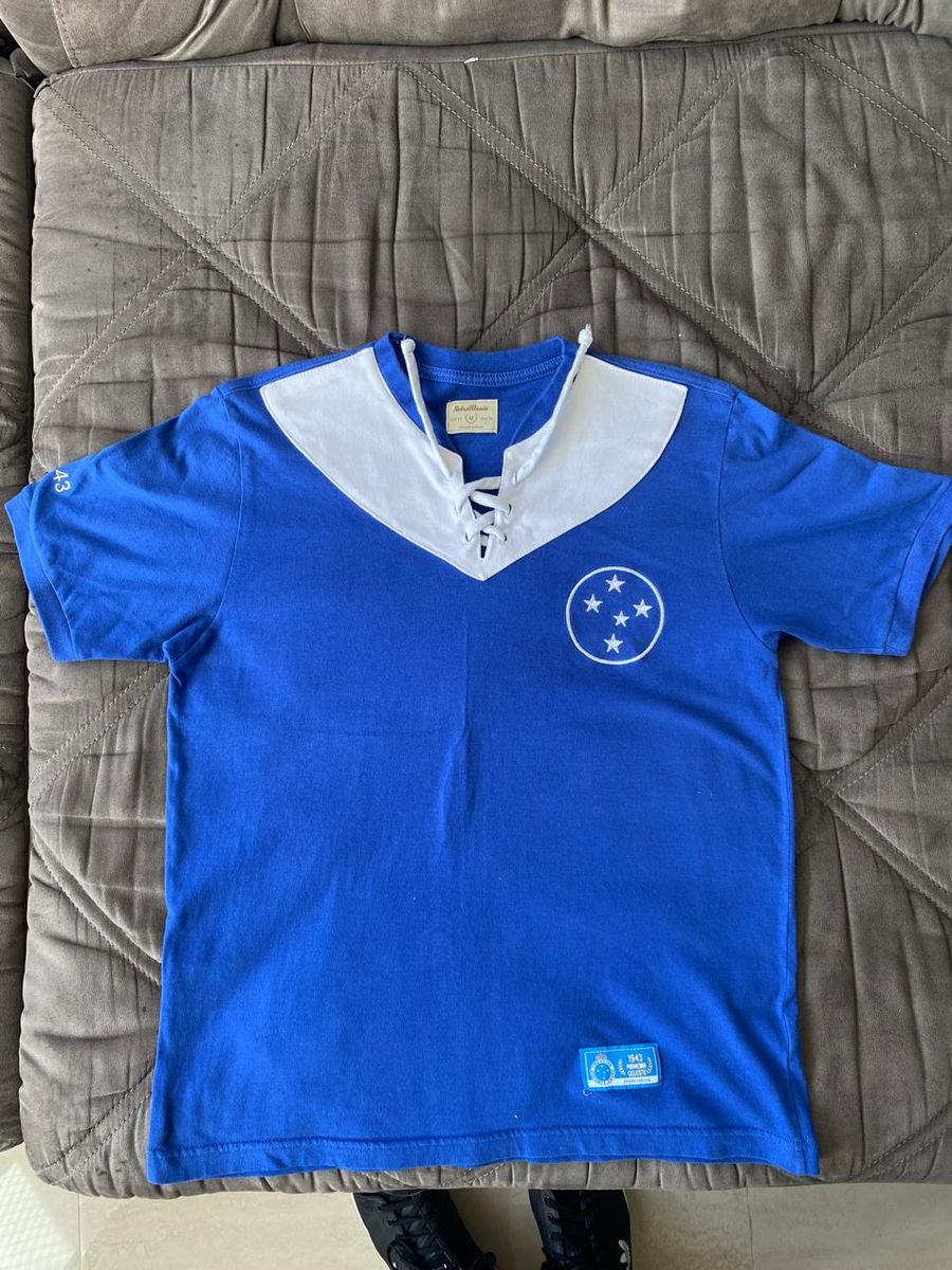Camisa Retrô Cruzeiro Esporte Clube 1943 com Cordas | Camisa Masculina