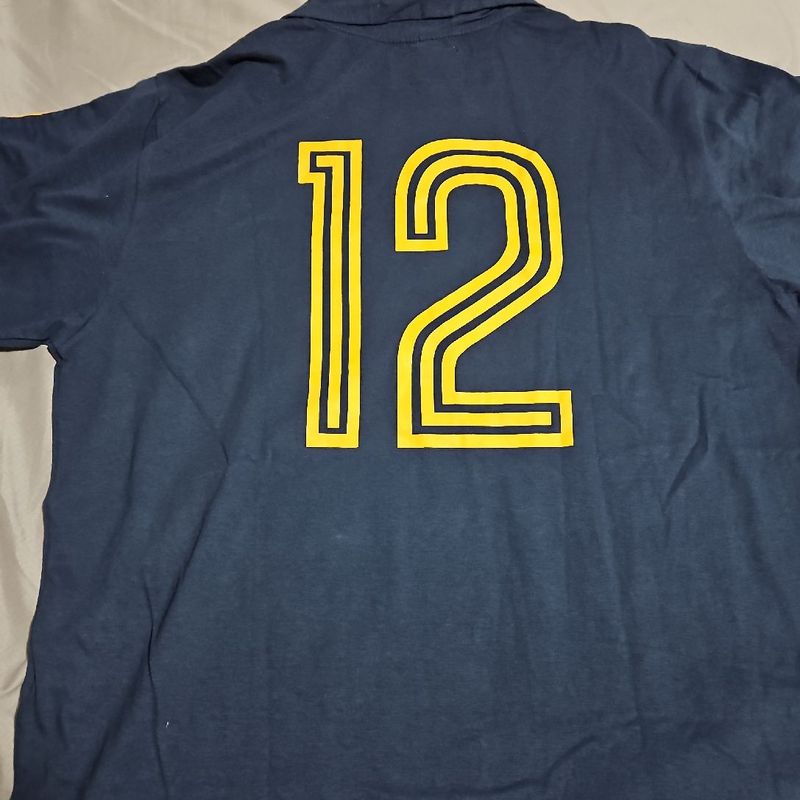 Camisa Brasil Vôlei Retrô Nº 12 Azul