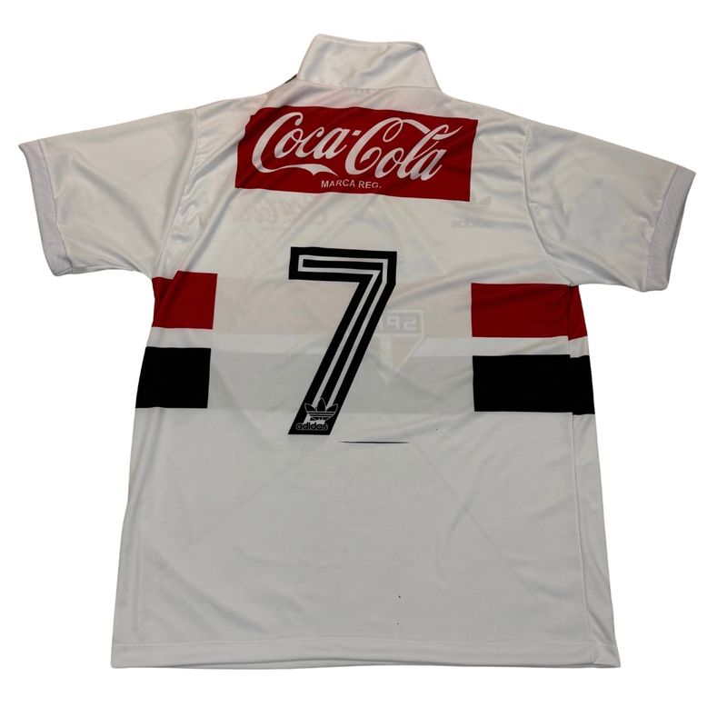 São Paulo Adidas Coca Cola(1989)20000¥ M) Camisa 1 São Paulo Adidas Coca-Cola 1988 Branca #7