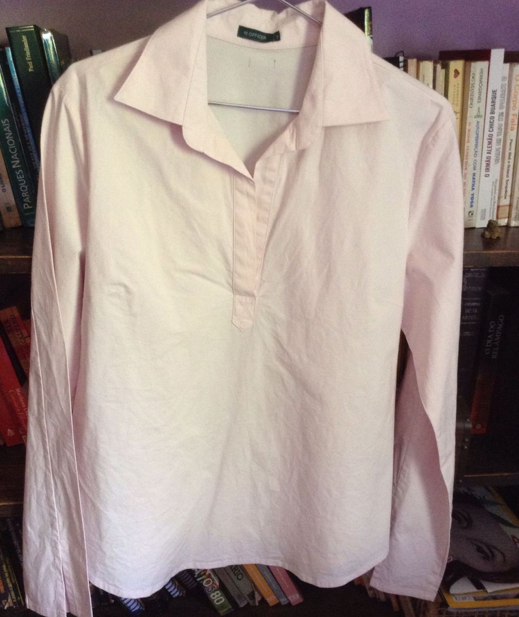 camisa rosa bebê m . offiecr - camisas m.officer