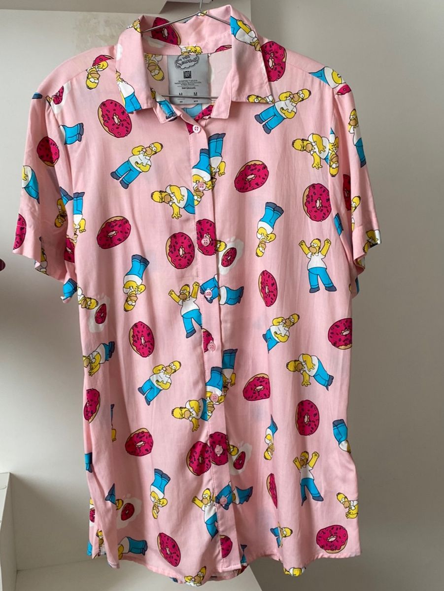 Camisa Rosa The Simpsons Unissex | Camisa Feminina Renner Nunca Usado ...