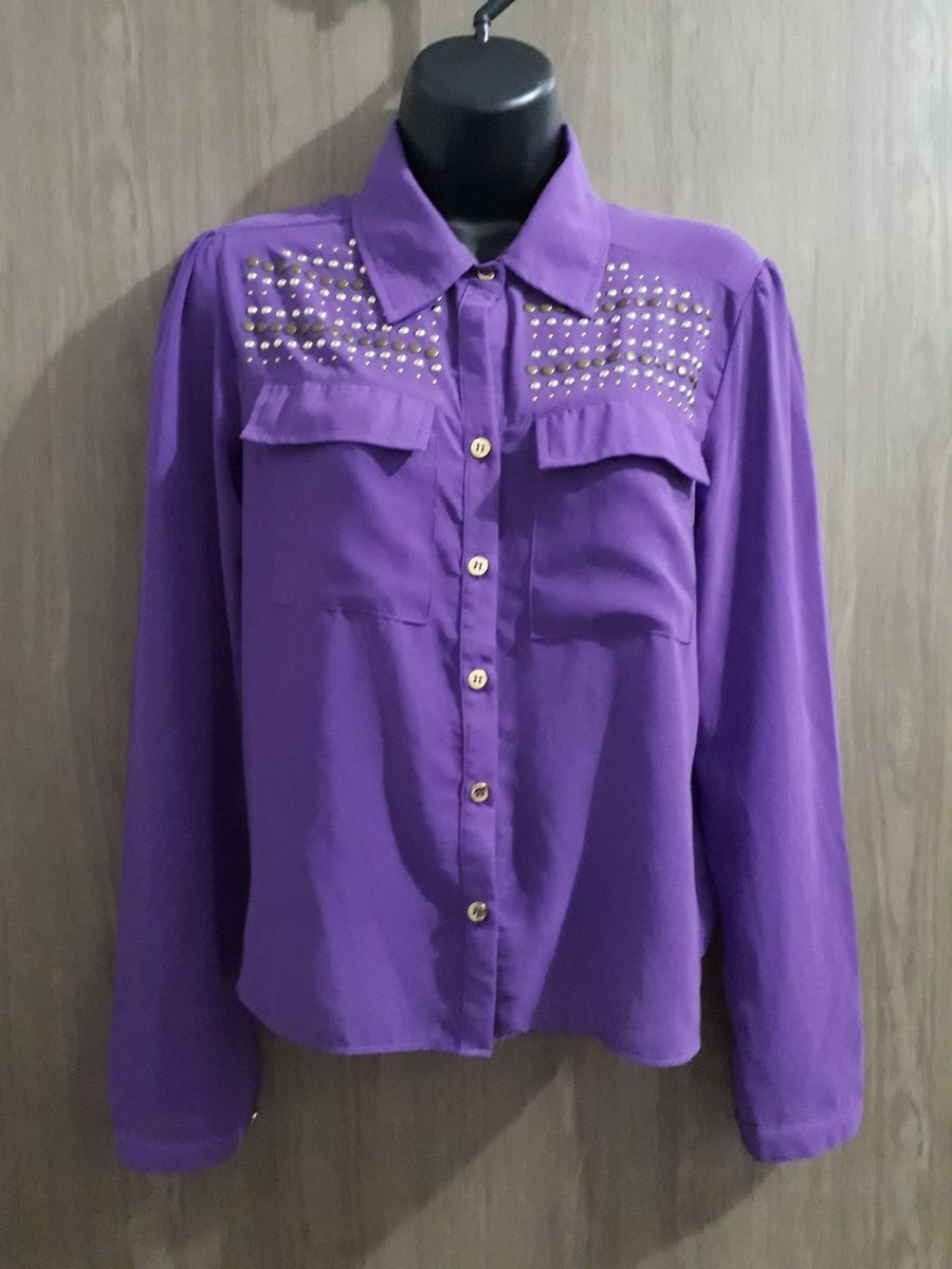 camisa roxa - camisas limelight