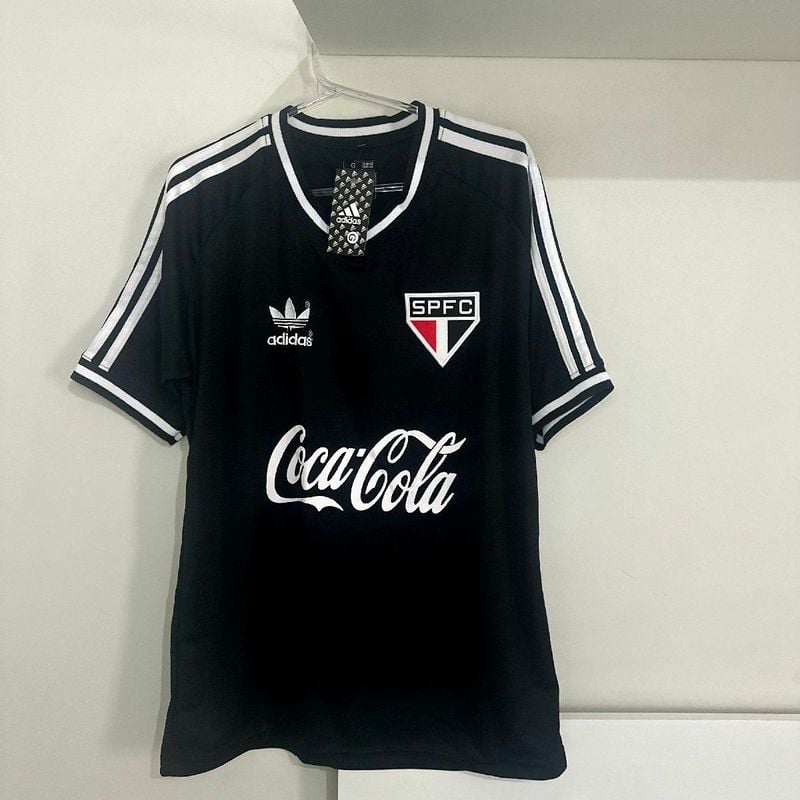 Camisa São Paulo Retrô Anos 80 Coca Cola Preta Dry Fit Camiseta de Time  Futebol Spfc Masculino Camisa Masculina Nunca Usado 110020503 enjoei