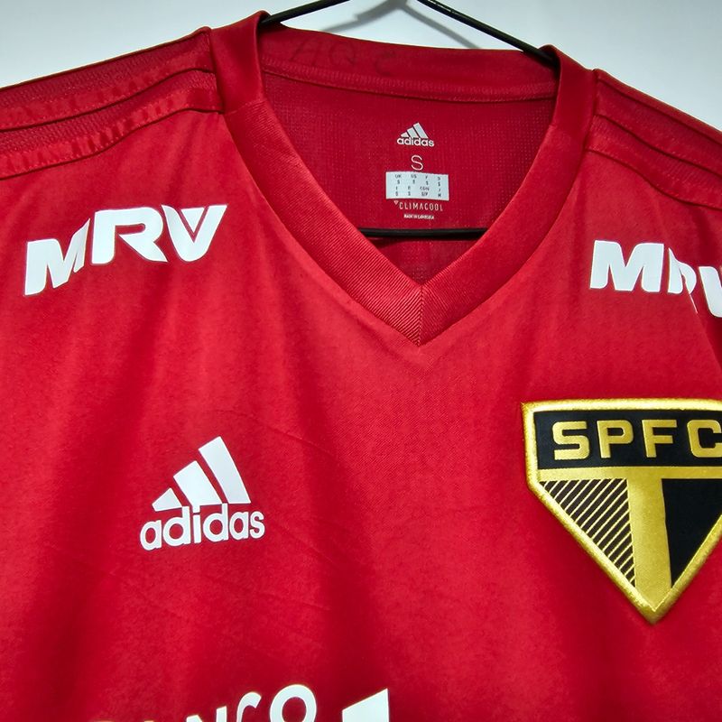 Camisa São Paulo Vermelha Treino 18-19 P Usada por Jogador