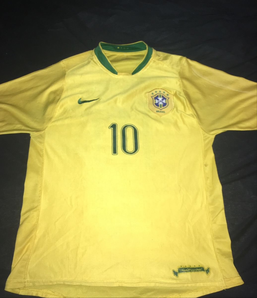 Camisa Selecao Brasileira 2006 Ronaldinho Camisa Masculina Nike Usado 39634686 Enjoei