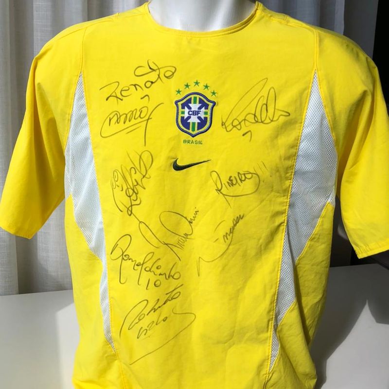 Camisa Seleção Brasileira Autografada do Penta 2002, Item p/ Esporte e  Outdoor Nike Usado 86794754