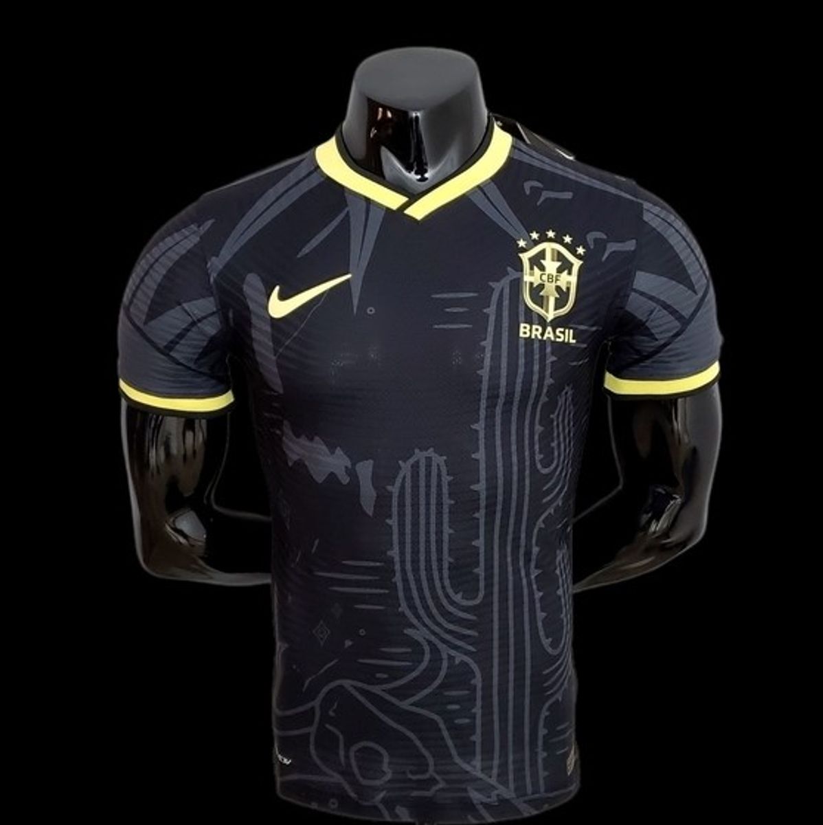 Camisa Seleção do Brasil 2022/2023 Preta e Dourada