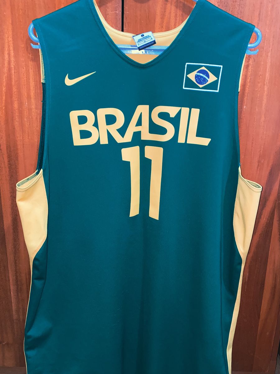 Camisa Seleção Brasileira de Basquete | Camisa Masculina Nike Usado ...