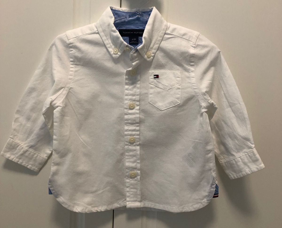 Camisa Social Beb Tommy Hilfiger Roupa Infantil para Beb Tommy
