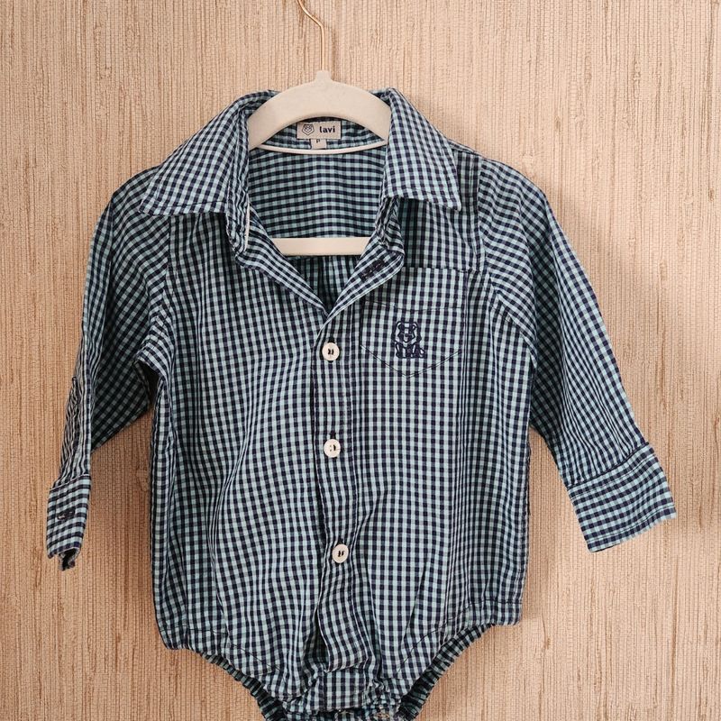 Camisa social best sale bebe 1 ano