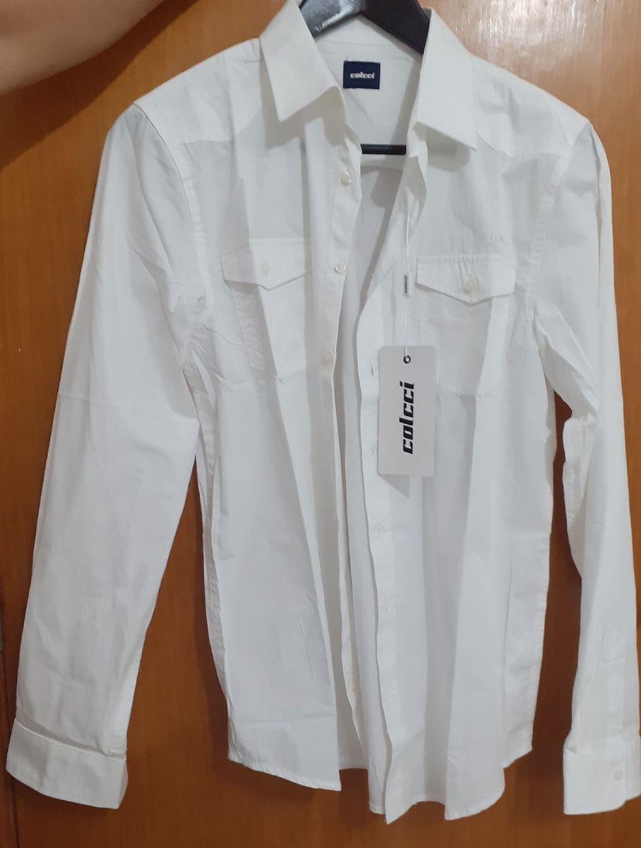 camisa social colcci branca