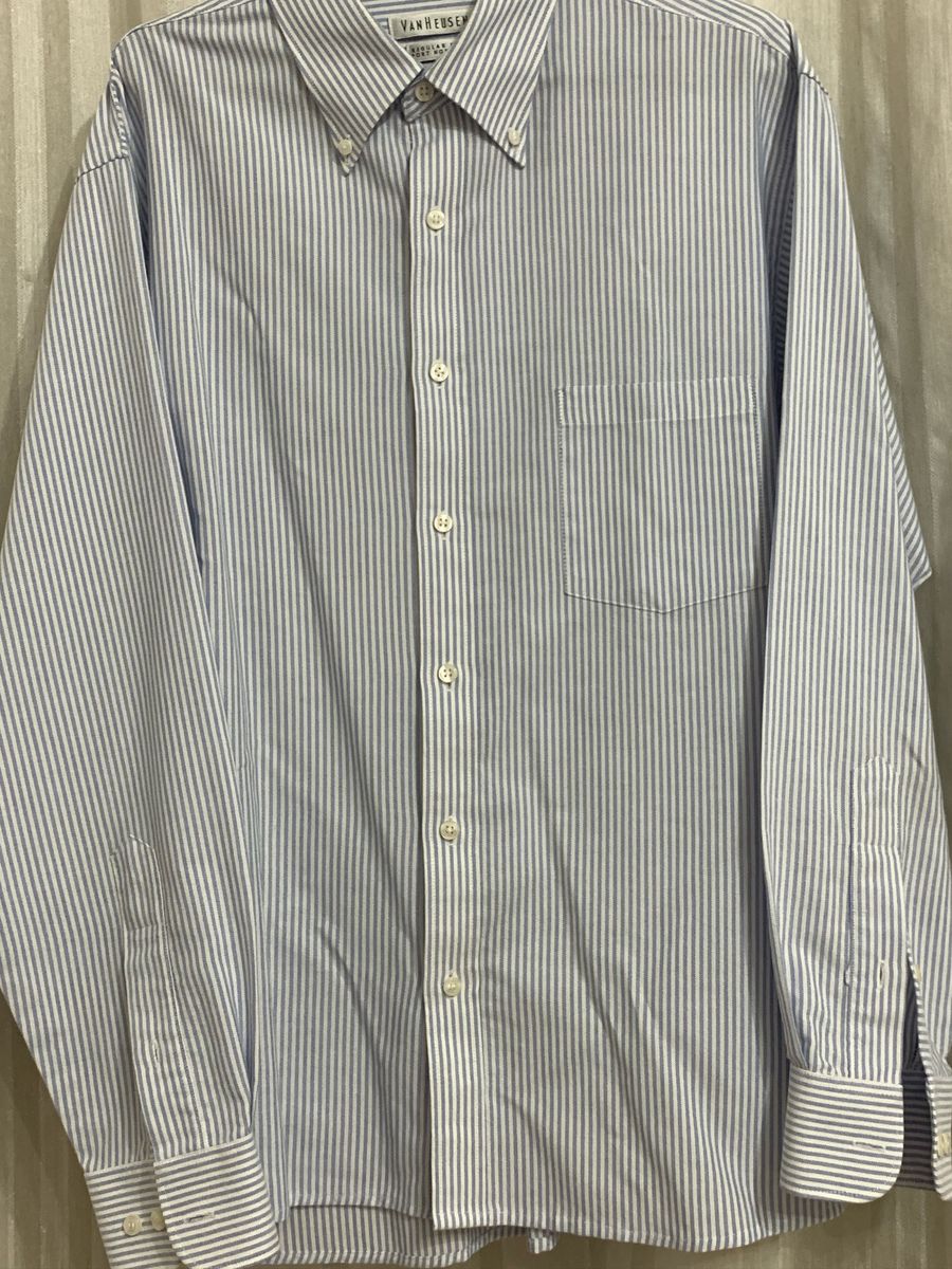 camisa social branca listrada