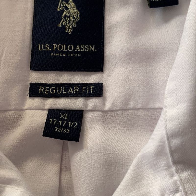 camisa Masculina u.s polo assn, tamanho M, cor: creme.