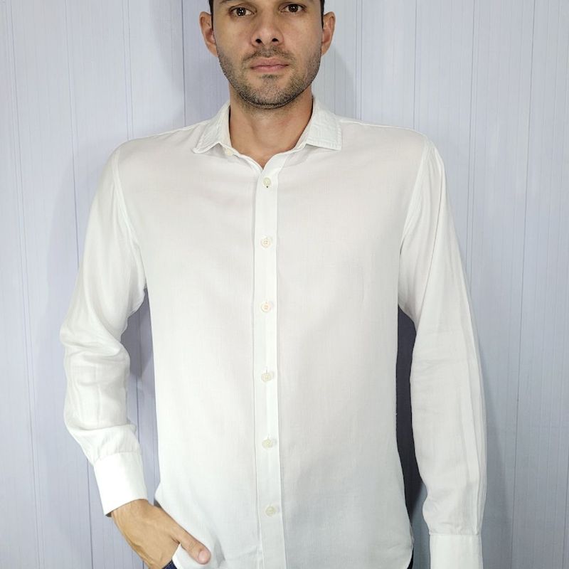 Camisa social hot sale branca colombo