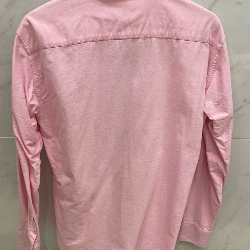 Camisa Social Burberry Xl (Serve em G) Rosa Camisa Masculina