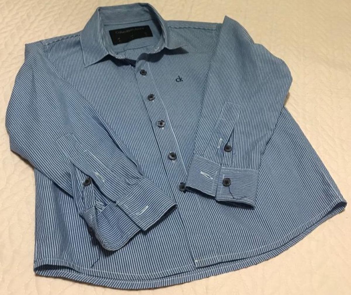 camisa social infantil calvin klein