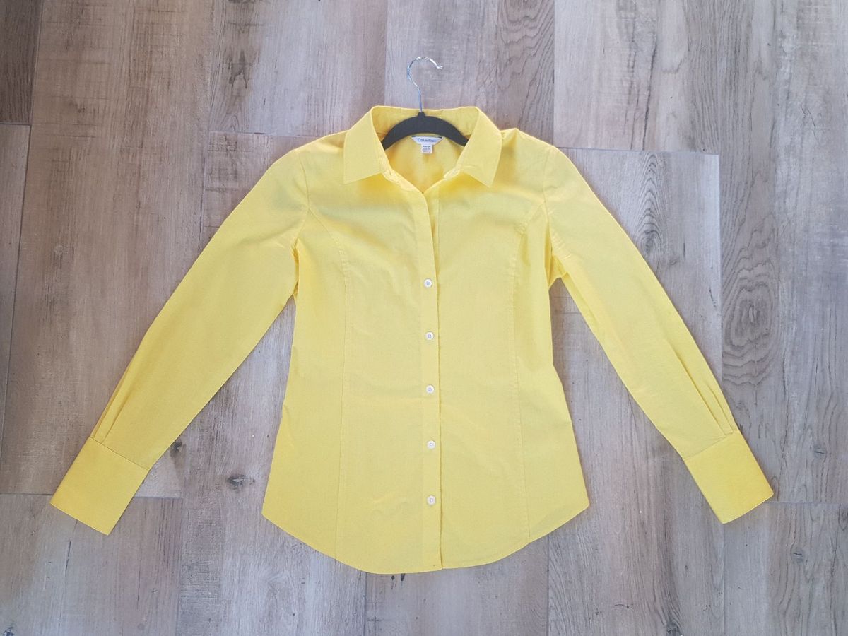 camisa social calvin klein feminina