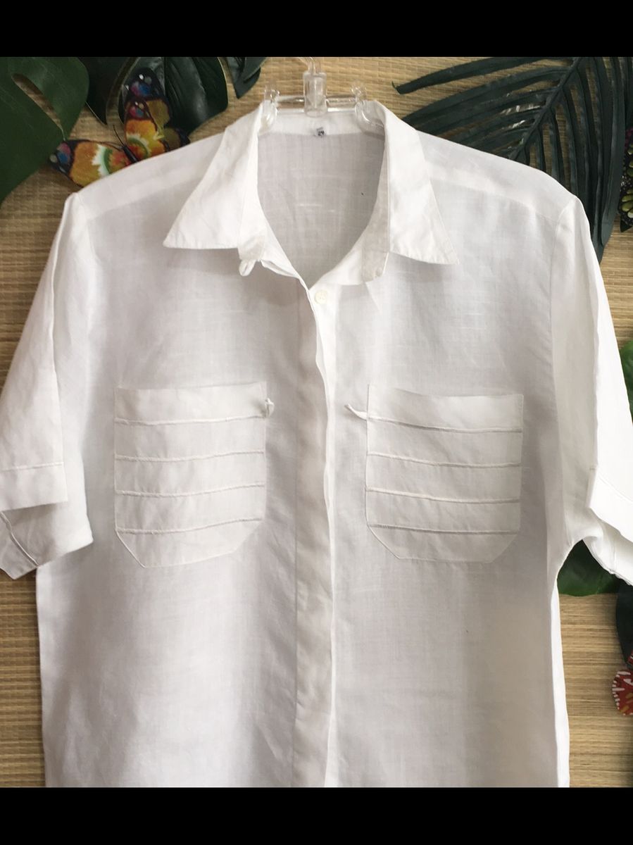 camisa feminina cambraia de linho