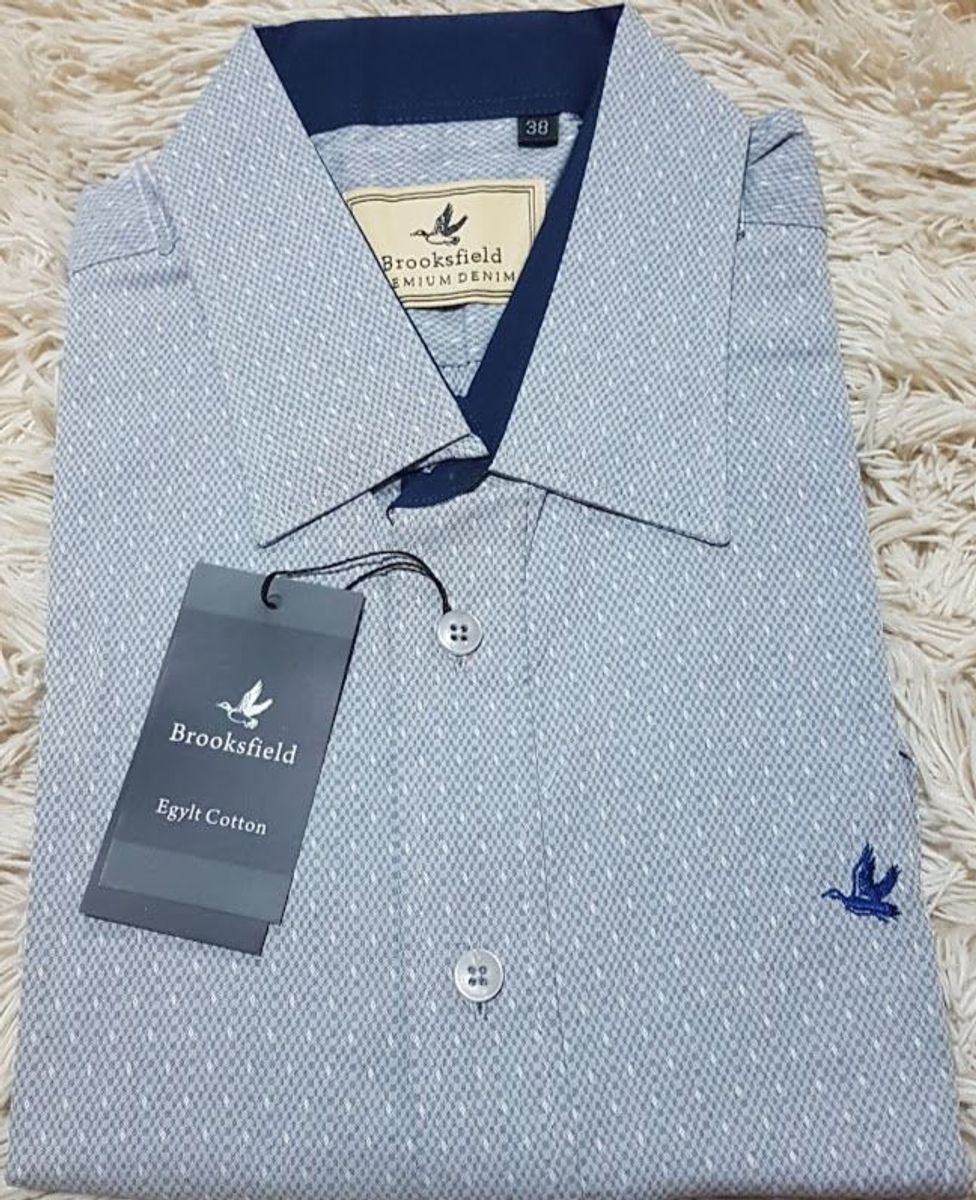 camisa brooksfield preta