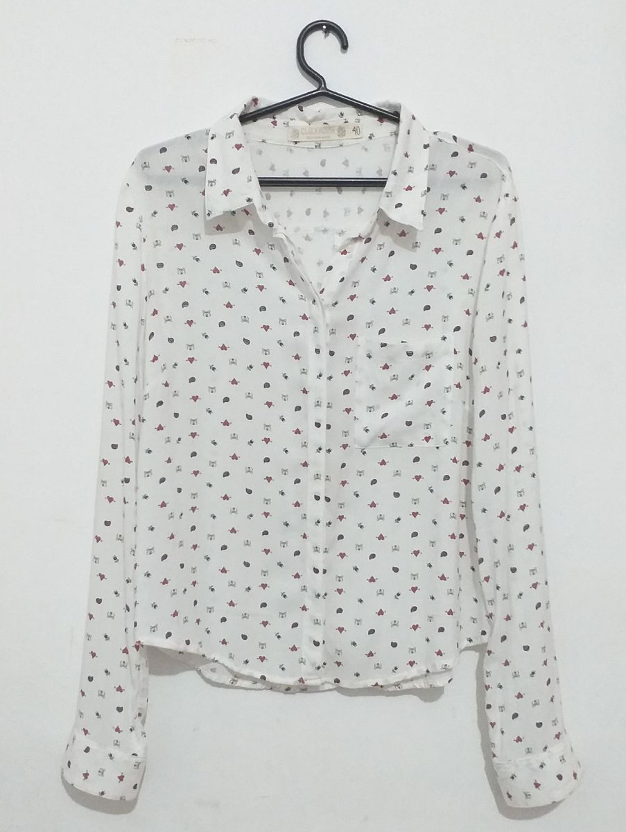 camisa social estampada - camisas clock-house