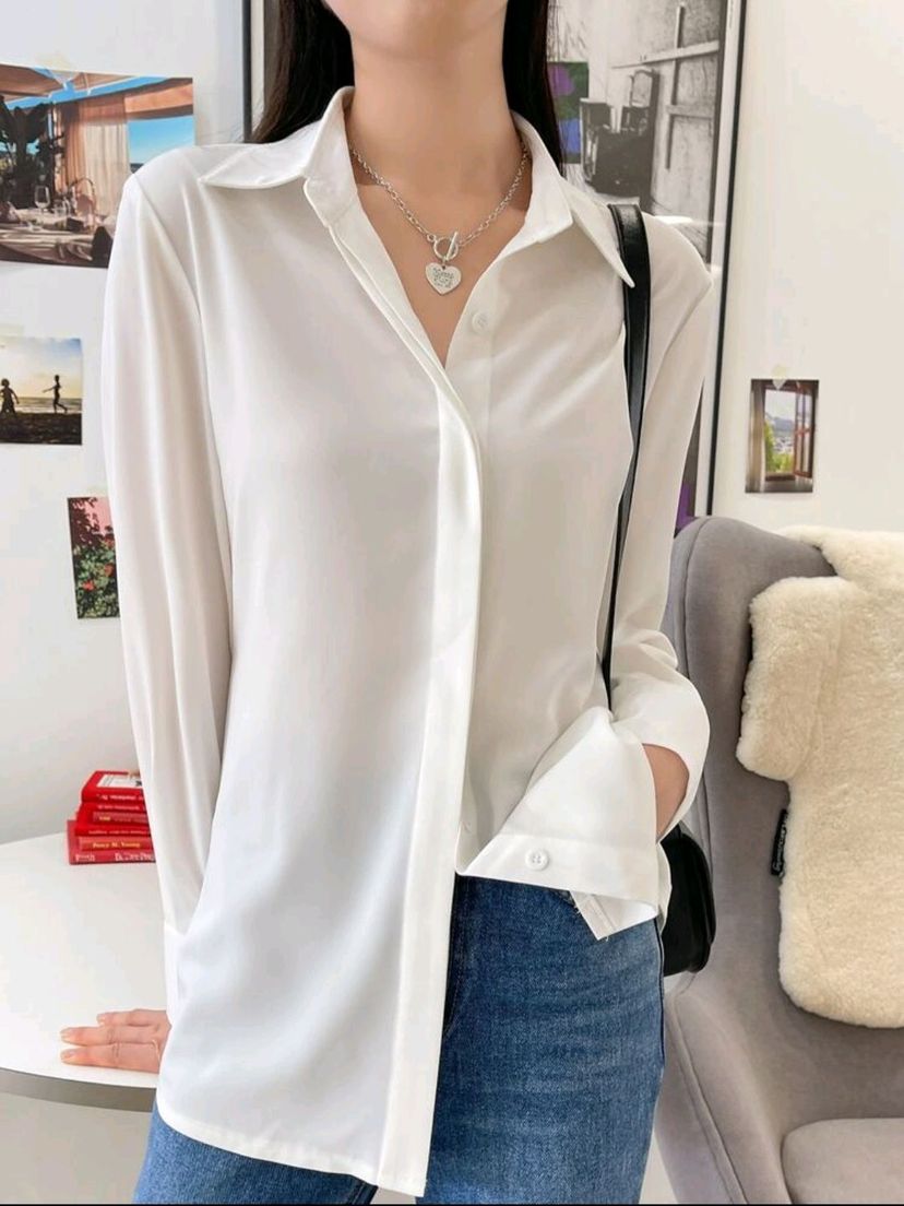 camisa social feminina branca - camisas dazy