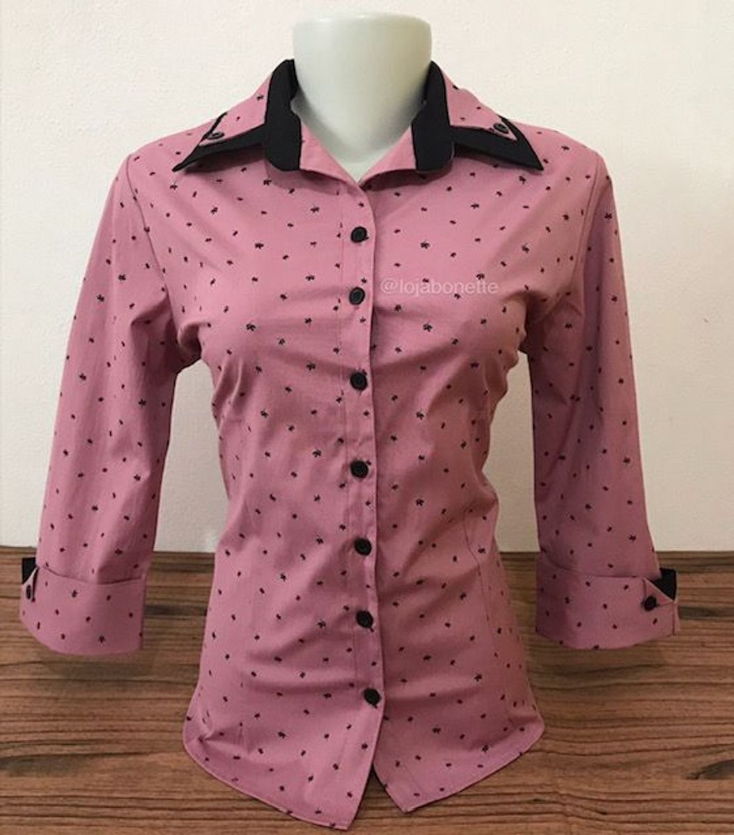 camisas sociais femininas estampadas