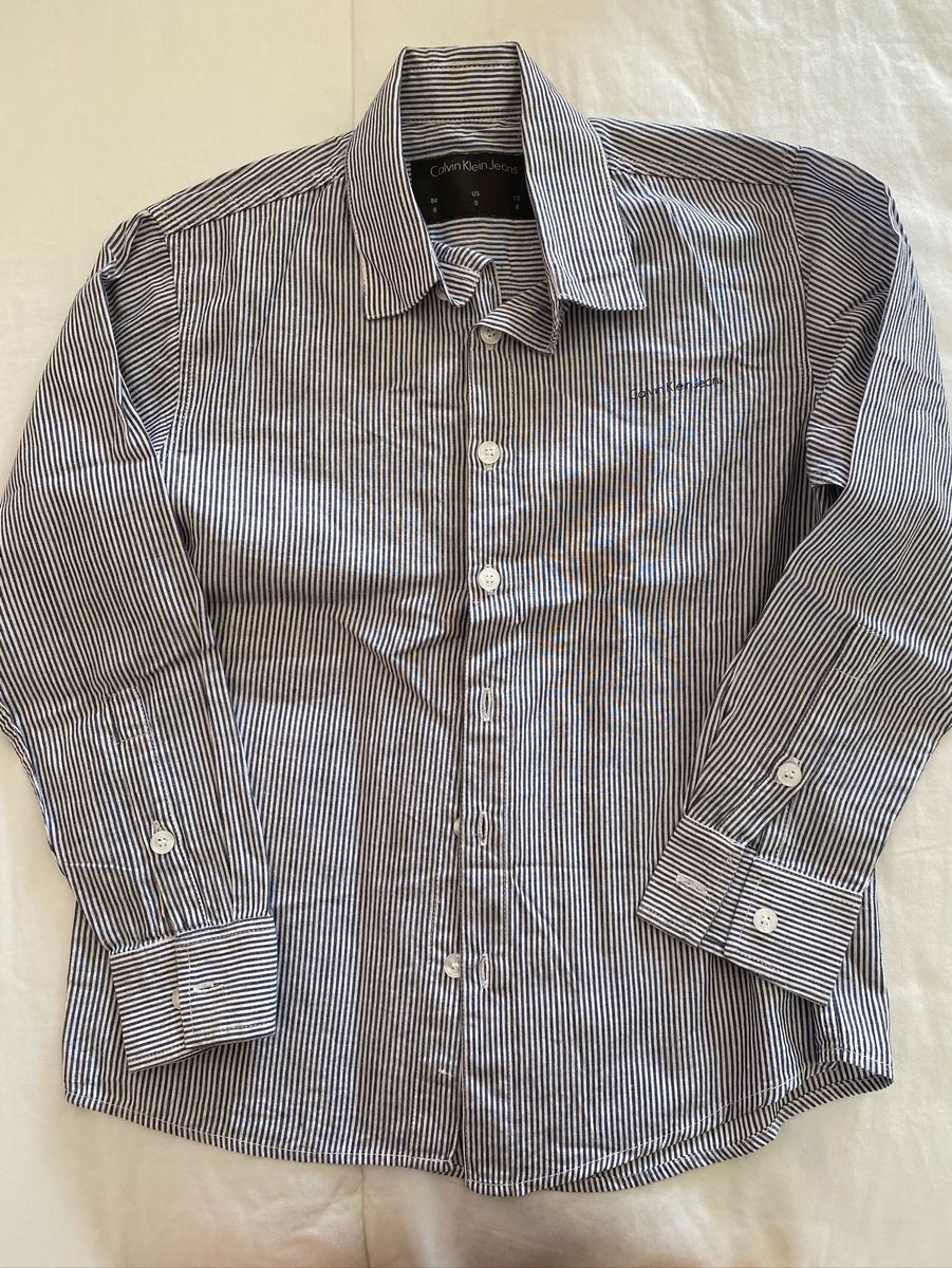 camisa social infantil calvin klein